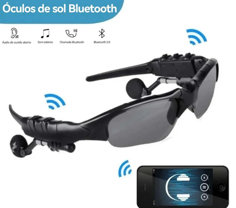Óculos de sol Esportivo com fones de ouvidos BT Integrado - Ômega Shop Online