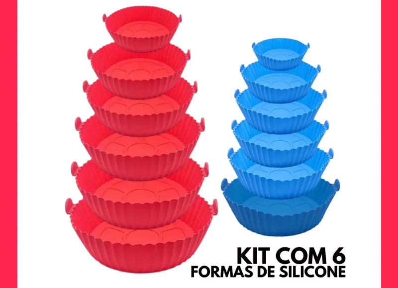 Kit com 6 Capas Protetoras de Silicone para AirFryer