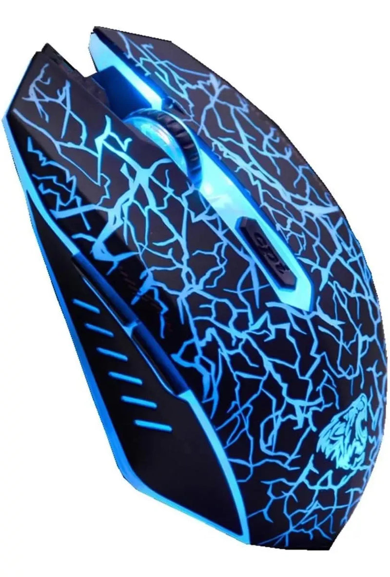 Kit de teclado gamer USB Evolut RGB LED com mouse e iluminação de 2400 DPI personalizada e de alta precisão
