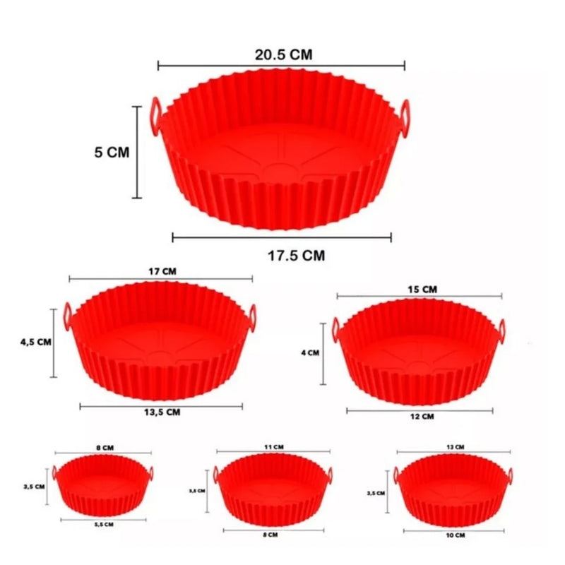 Kit com 6 Capas Protetoras de Silicone para AirFryer