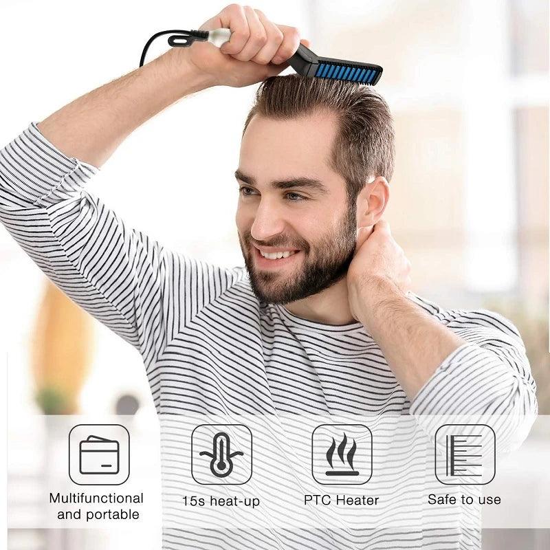 Pente elétrico Para Cabelo E Barba Masculino - Escova Alisadora - Ômega Shop Online