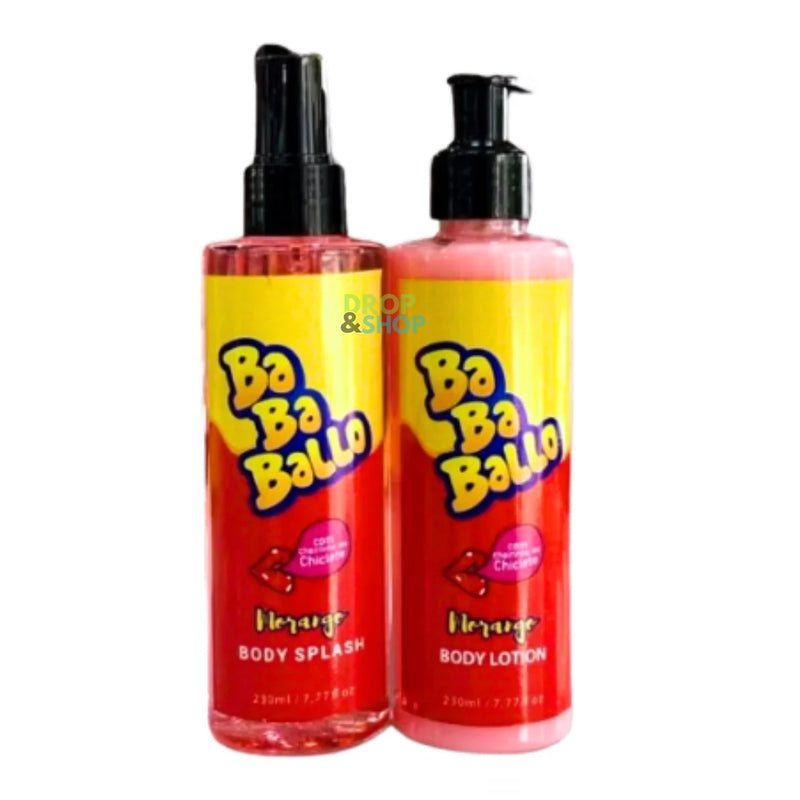 Kit de crema hidratante de fresa Babalu + Splash corporal femenino dulce 250 ml, listo para entrega