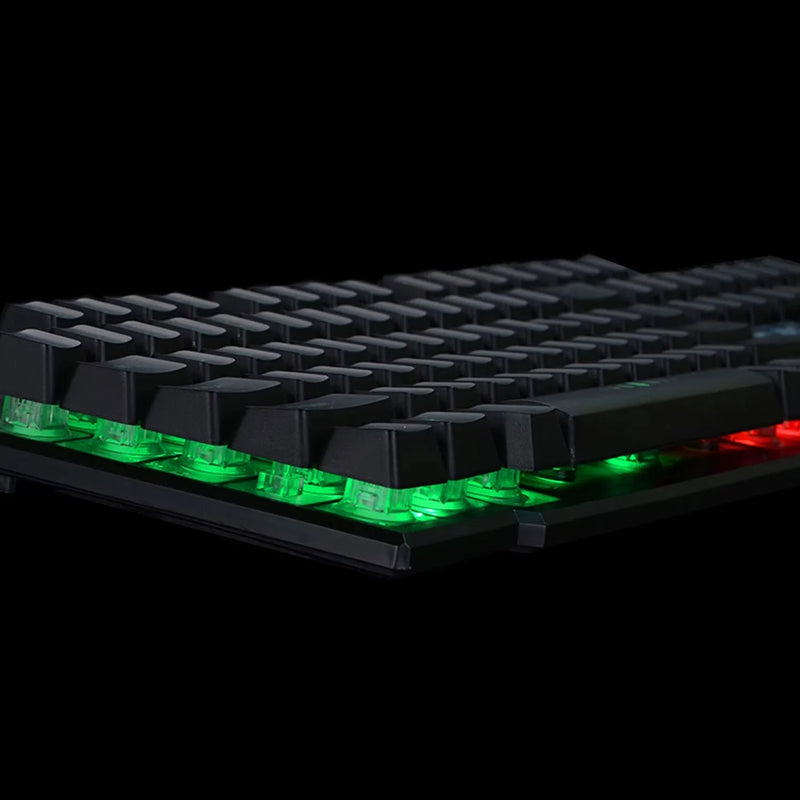Kit de teclado gamer USB Evolut RGB LED com mouse e iluminação de 2400 DPI personalizada e de alta precisão