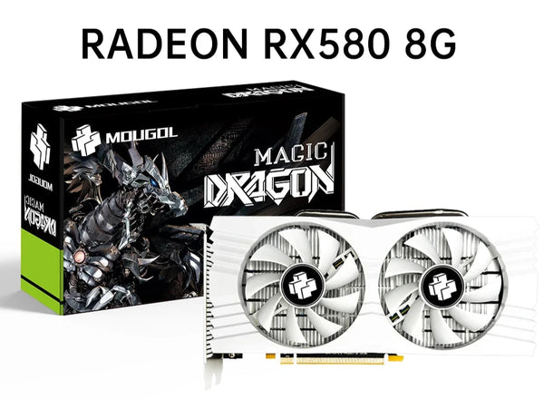 Placa de vídeo original Radeon RX580 8G GDDR5 Memória Placa de vídeo para jogos PCIE3.0x16 DVI DP para computador desktop Placa AMD