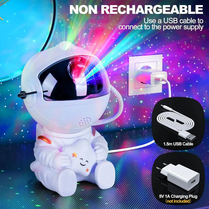Projetor de céu estrelado de astronauta brasileiro, luz noturna de galáxia, projetor de céu estrelado, luz de astronauta LED, quarto e sala de jogos - Ômega Shop Online
