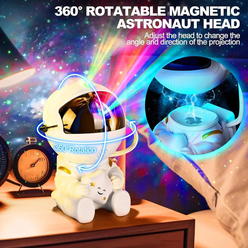 Projetor de céu estrelado de astronauta brasileiro, luz noturna de galáxia, projetor de céu estrelado, luz de astronauta LED, quarto e sala de jogos - Ômega Shop Online
