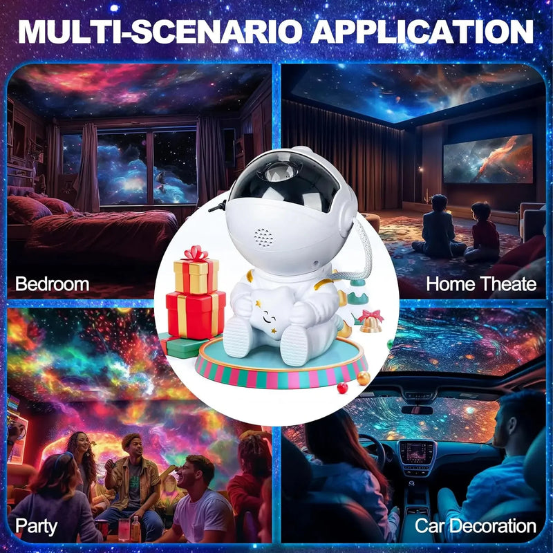 Projetor de céu estrelado de astronauta brasileiro, luz noturna de galáxia, projetor de céu estrelado, luz de astronauta LED, quarto e sala de jogos - Ômega Shop Online