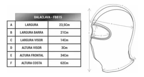 Bala-clava Proteção Solar Uv + 50 Toca Térmico Ninja para Motocicleta Tática Militar