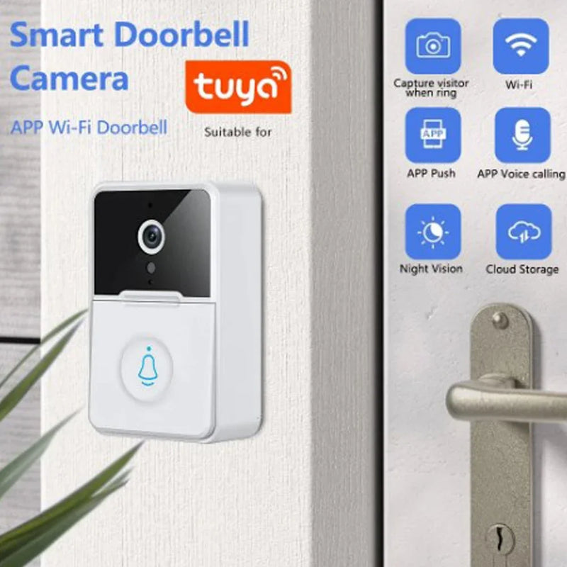 Vídeo Campainha Tuya Sem Fio HD Câmera PIR Detecção de Movimento IR Alarme Segurança Casa Inteligente Porta Campainha WiFi - Ômega Shop Online