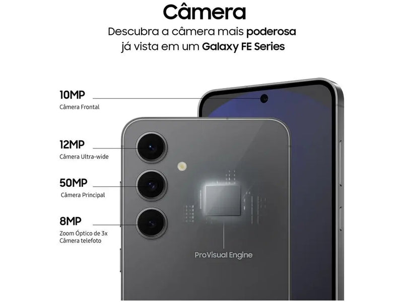 Smartphone Samsung Galaxy S24 FE 256GB 5G 8GB RAM Graphite 6,7 "Camera. Triple + Selfie 10MP