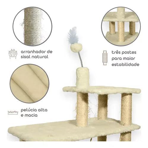 Plataformas de brinquedo para animais de estimação Poste Gato Scratcher Sisal - Ômega Shop Online