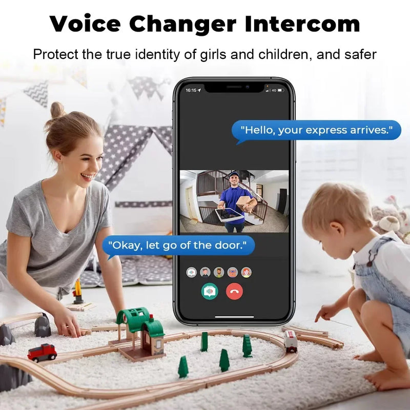Vídeo Campainha Tuya Sem Fio HD Câmera PIR Detecção de Movimento IR Alarme Segurança Casa Inteligente Porta Campainha WiFi - Ômega Shop Online