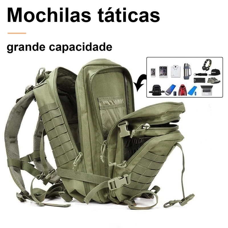 Mochila tática de nylon 50l, mochila militar, à prova d'água