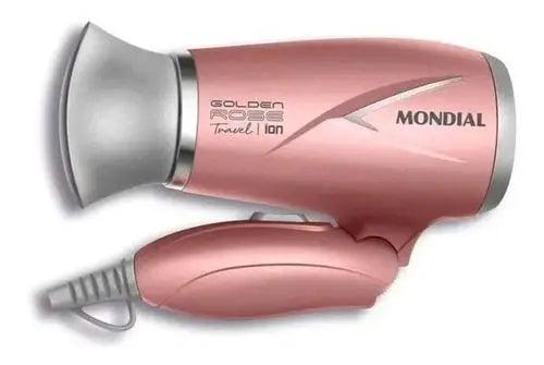 Secador Mondial portável Hair Dryer 1200W Golden Rose Bivolt - Ômega Shop Online