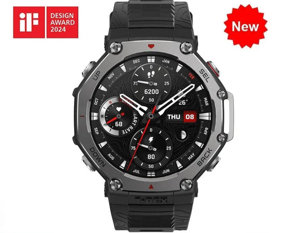 Relógio Inteligente/Smart Whatch Amazfit  T-Rex 3 48mm TELA AMOLED 6 Satellite Systems Dual Band GPS 170 Sports