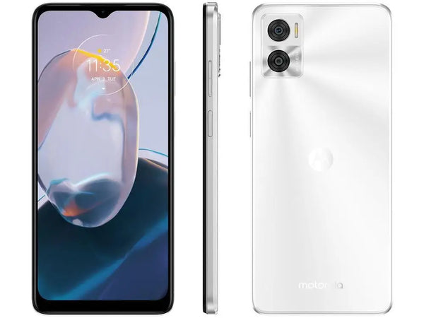 Smartphone Motorola Moto E22 32GB White 4G 2GB RAM 6,5 ”Camera. Dual + Selfie 5MP Dual Chip