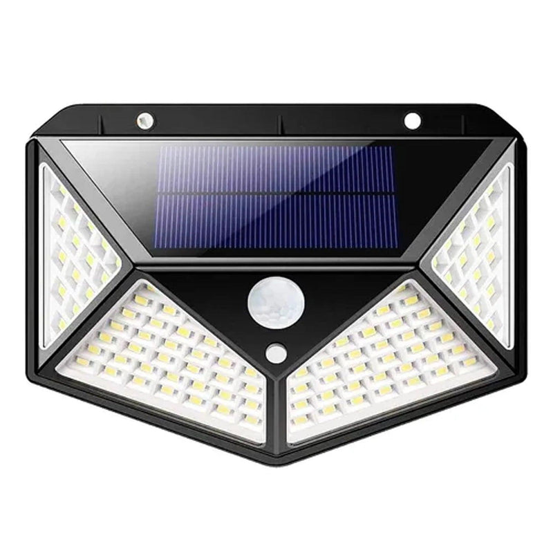 Super luminária solar 4 placas e 100 LEDs - Ômega Shop Online