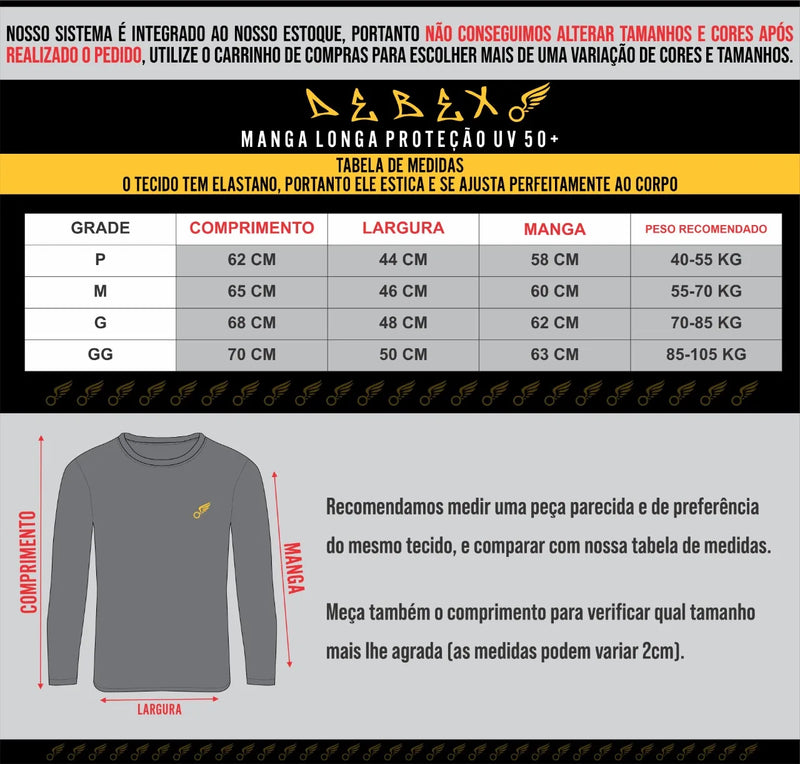 Camisas Térmicas Debex UV50 Slim Fit Unisex - Ciclismo proteção solar térmica  tecido gelado