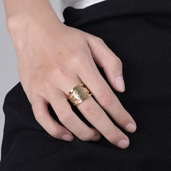 Anillo Sello San Benito +CAJAREGALO - Ômega Shop Online